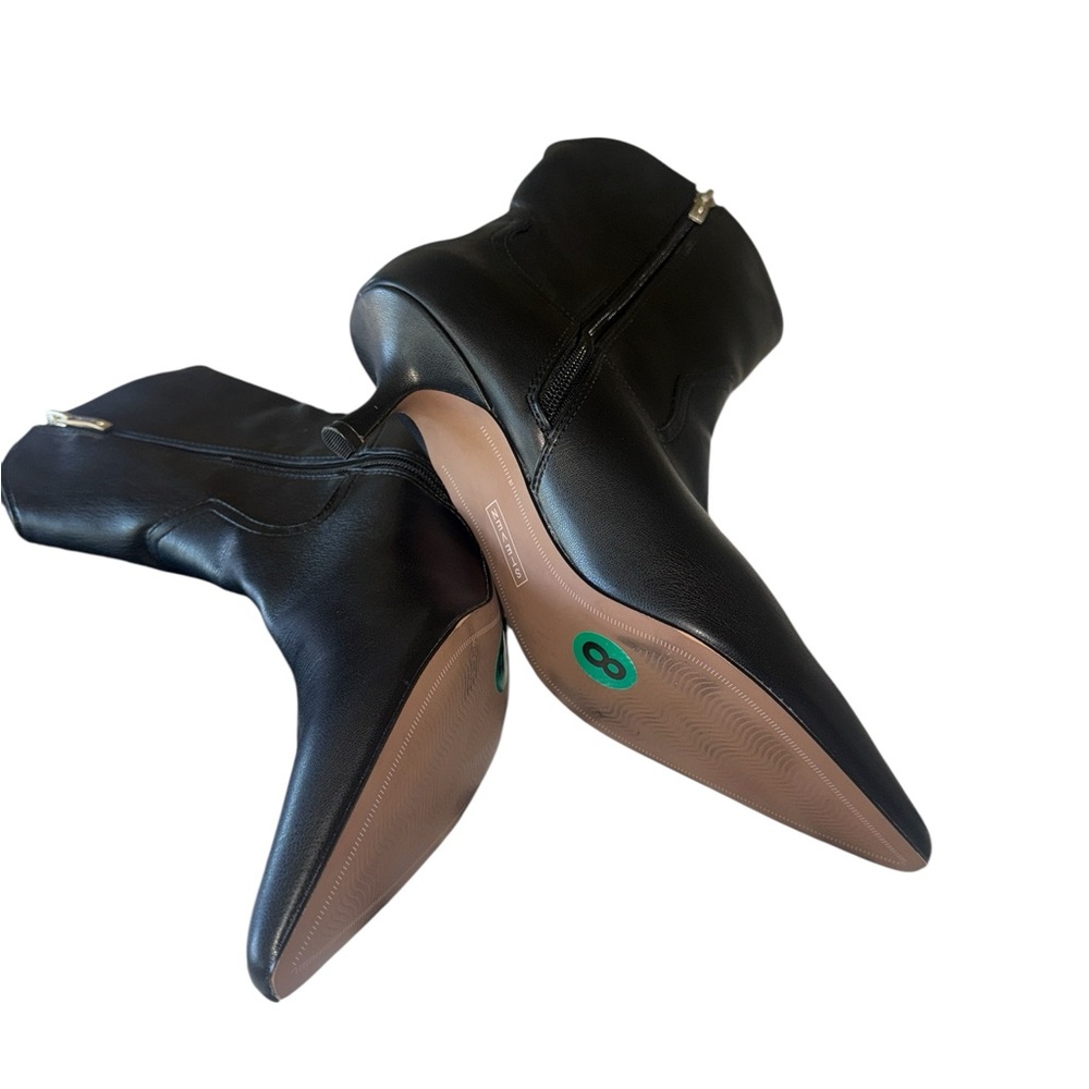 NEW Steven New York Bana Black Pointed Toe Black Western Stiletto Bootie - Picture 4 of 5